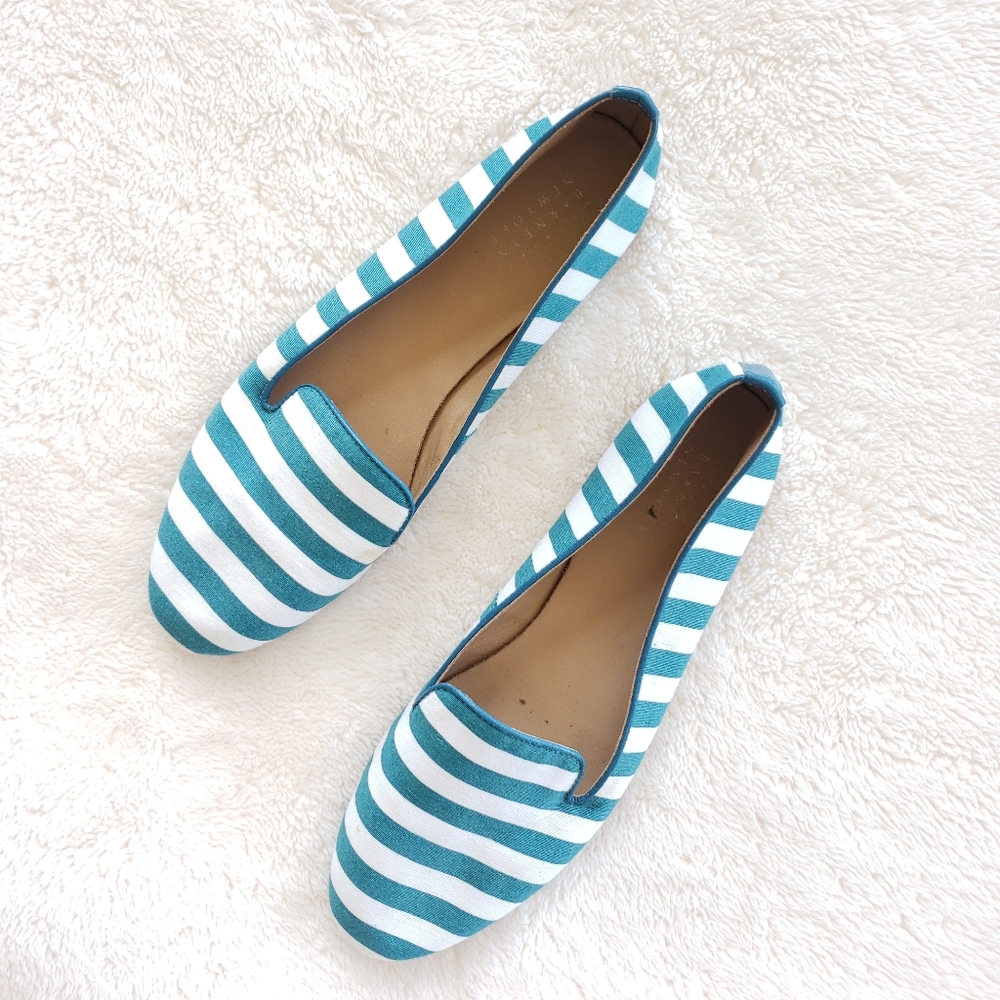 Fabric Striped Smoking Slippers